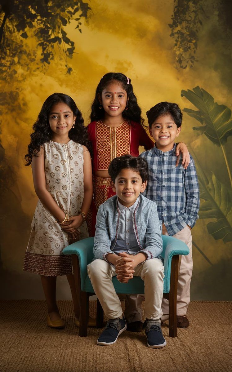 Children in festive ethnic wear